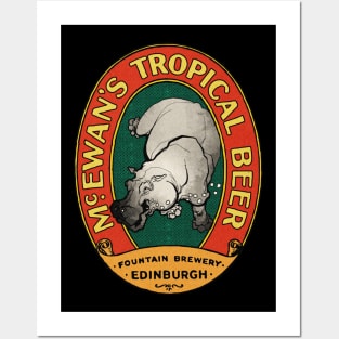 Vintage Scottish Hippo Beer Posters and Art